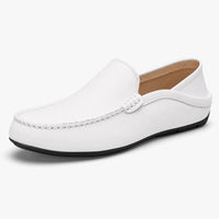 Gentry Morris White / 37 Stitched Driving Mens Loafers
