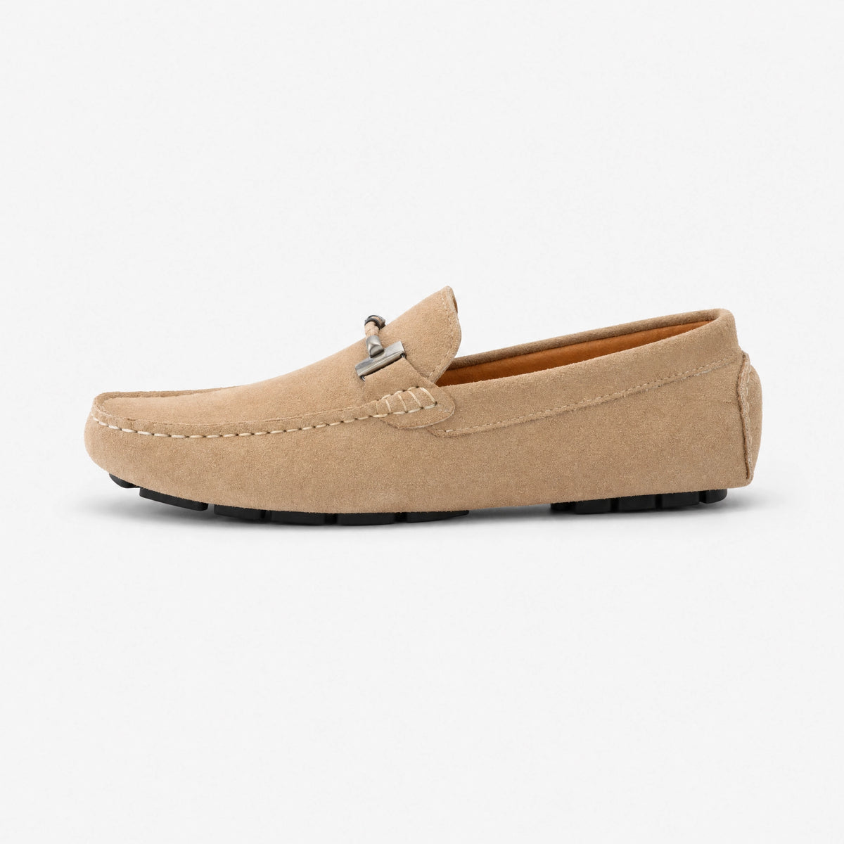 Beige Patent Penny Raised Loafers