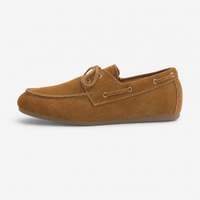Camel Suede Sport Tag Loafers