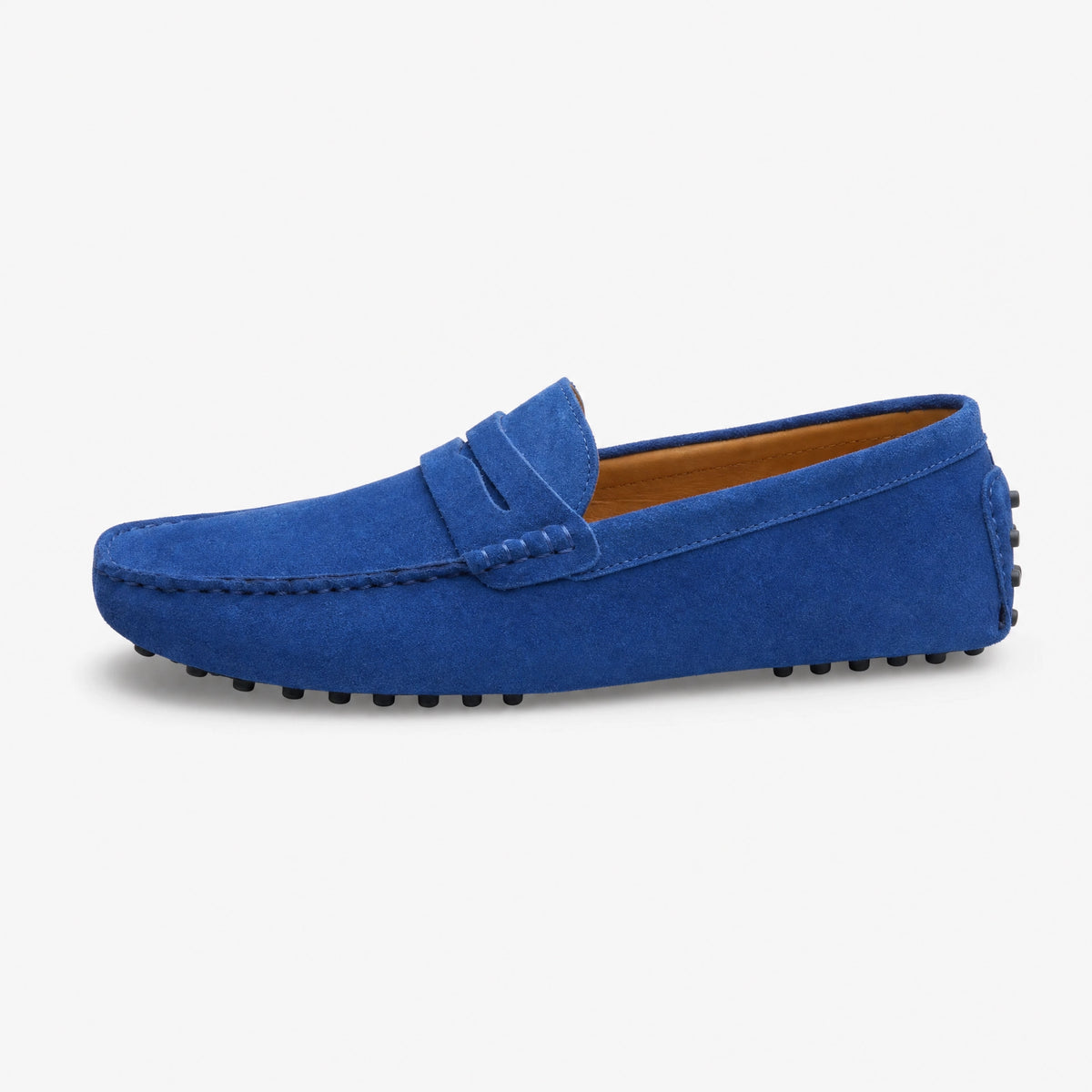 Royal Blue Studded Penny Loafers
