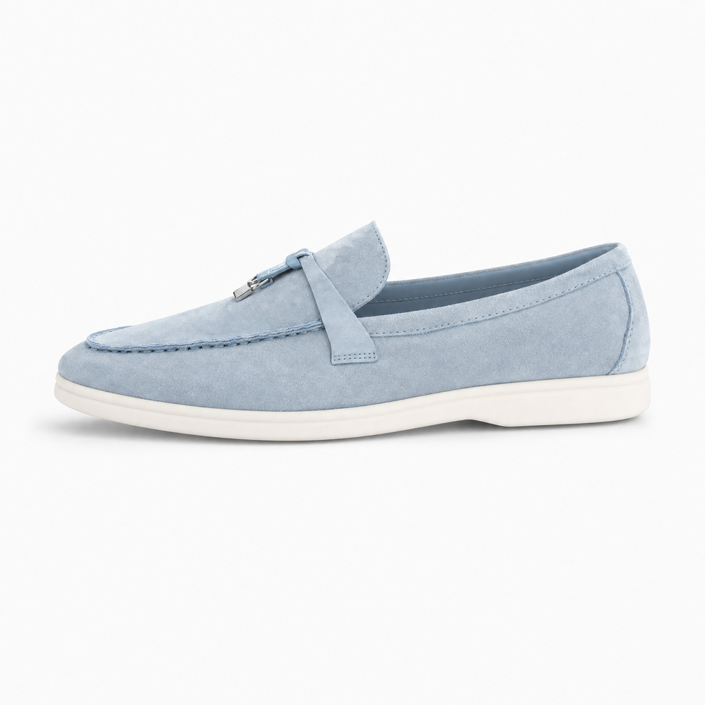 Metallic Suede Tassel Loafers