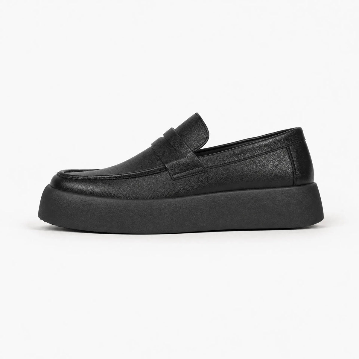 Gentry Morris Black Chunky Loafers Flat Sole