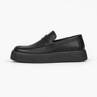 Gentry Morris Black Chunky Loafers Flat Sole