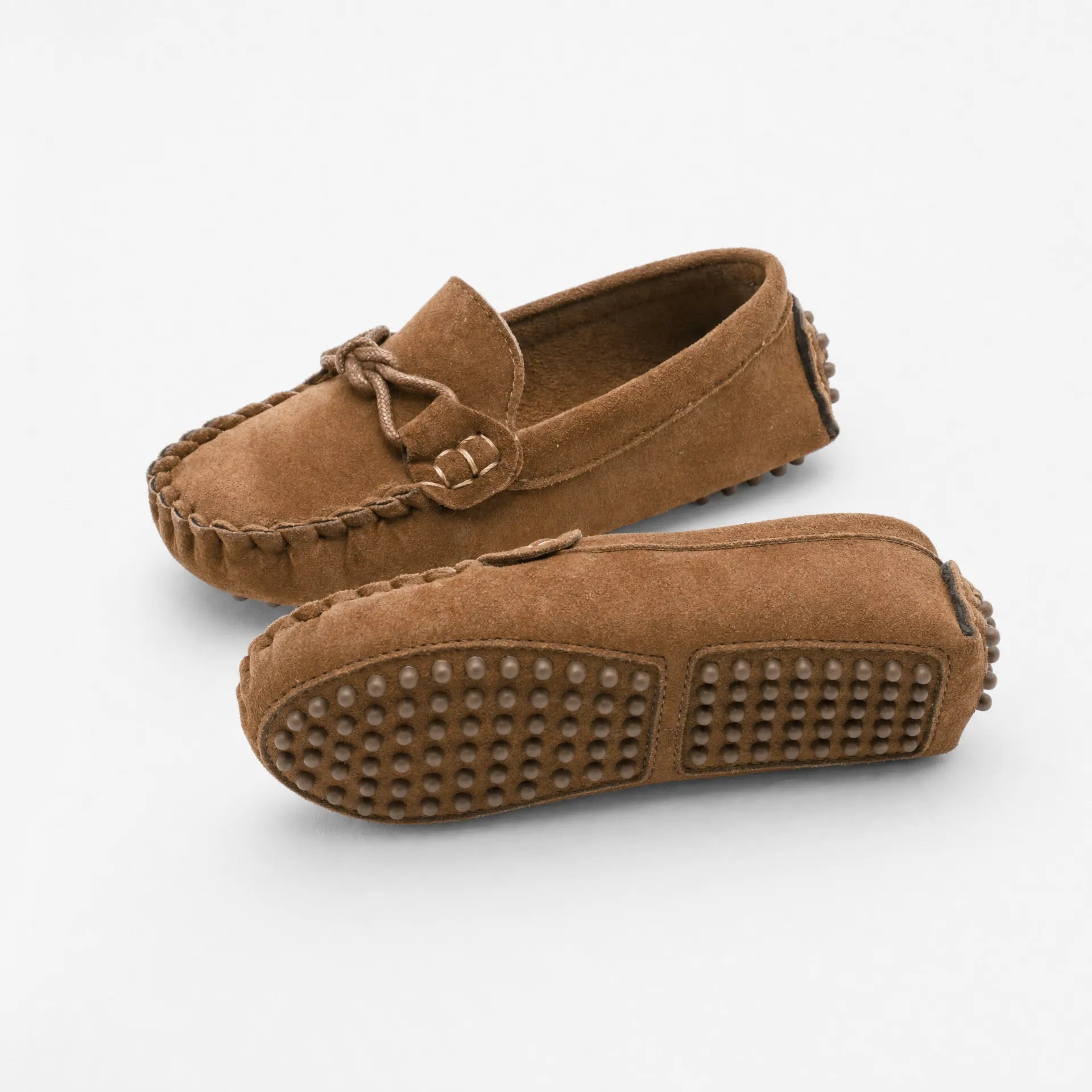 Gentry Morris Driving Tied Bow Suede Loafers