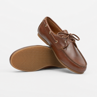 Dark Brown Leather Deck Loafers