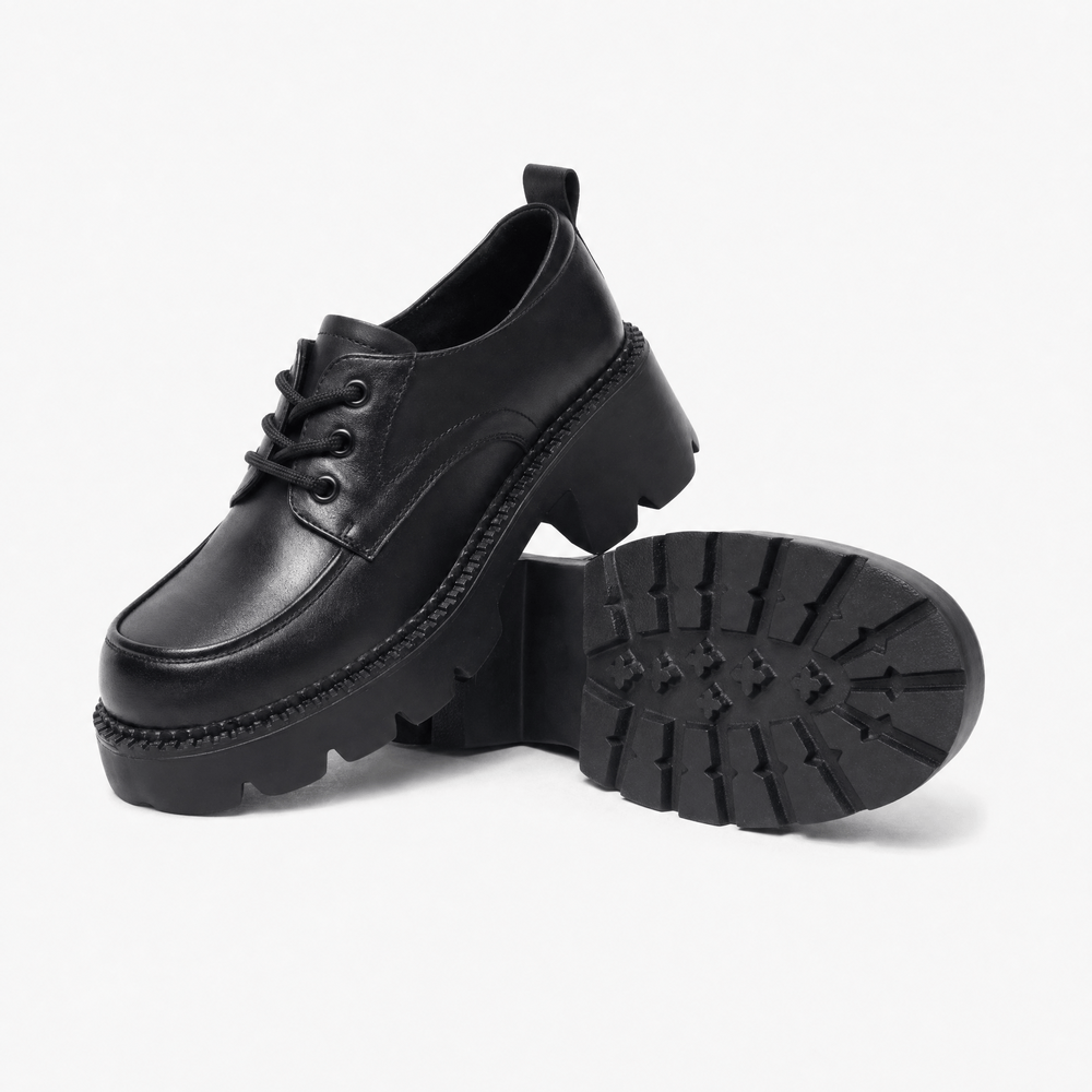 Gentry Morris Lace Up Platform Loafers Chunky