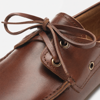 Dark Brown Leather Deck Loafers