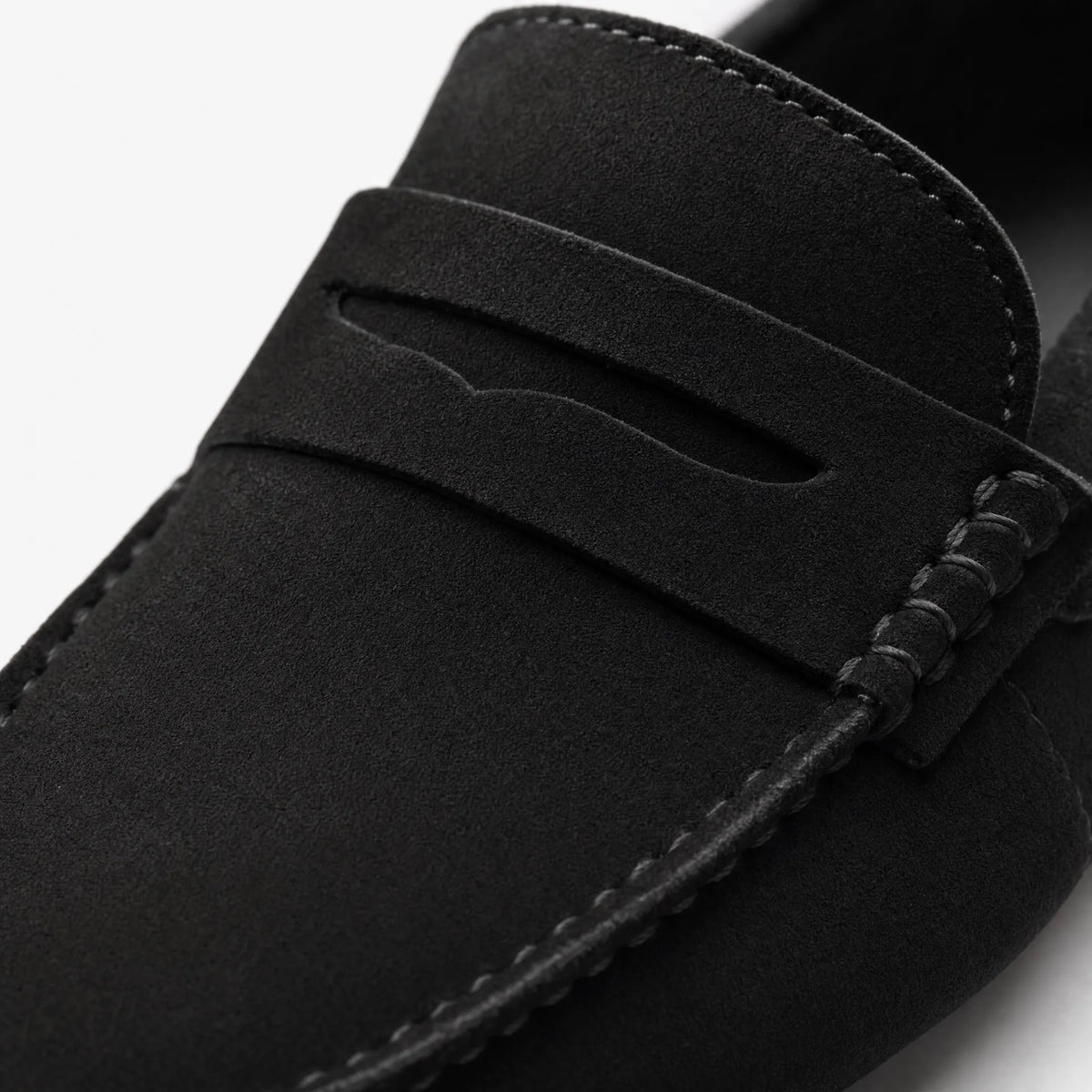 Gentry Morris Black Suede Penny Loafers Driving