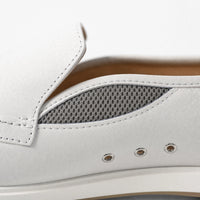 White Leather Horsebit Tassel Loafers