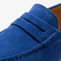 Royal Blue Studded Penny Loafers