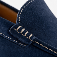 Navy Suede Chunky Loafers