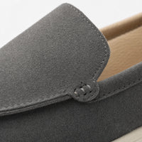 Grey Suede Light Sole Loafers