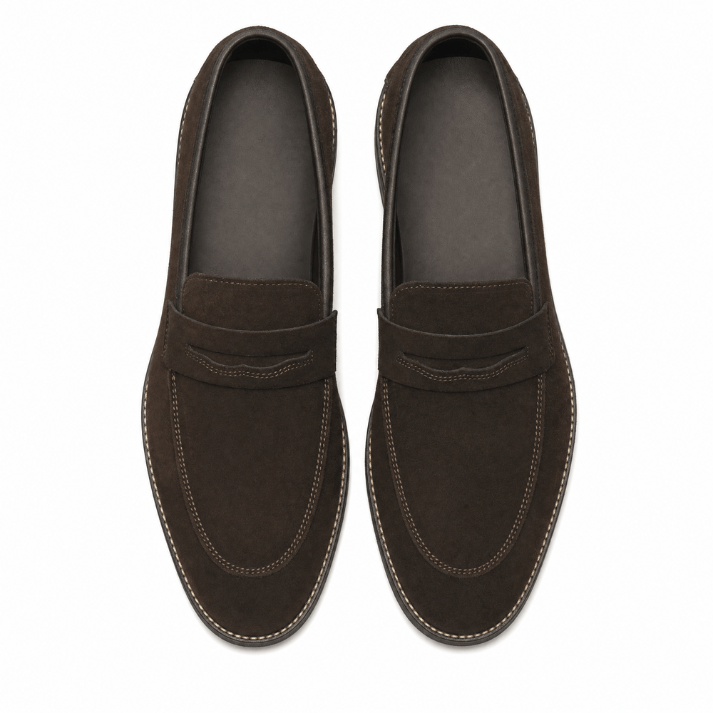 Gentry Morris Dark Brown Penny Loafers Mens