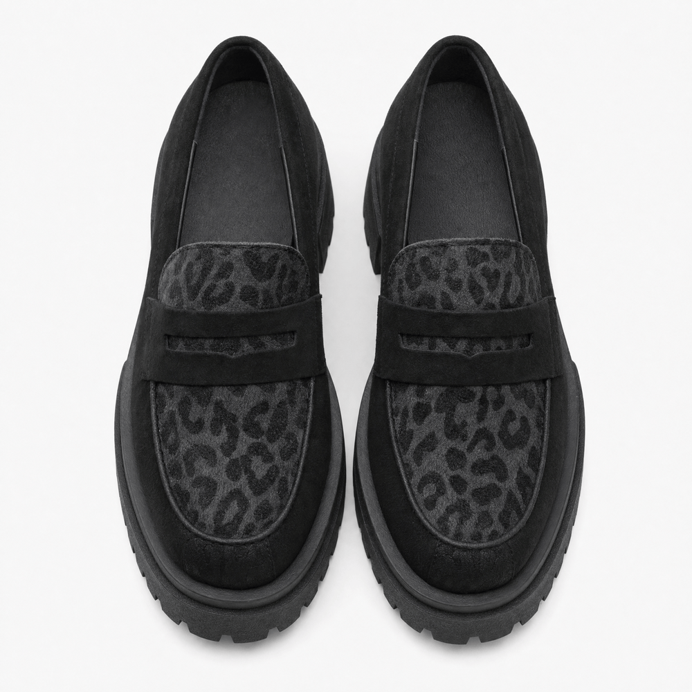 Gentry Morris Leopard Chunky Loafers Detail