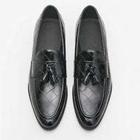 Croco Tassel Loafers Square Toe