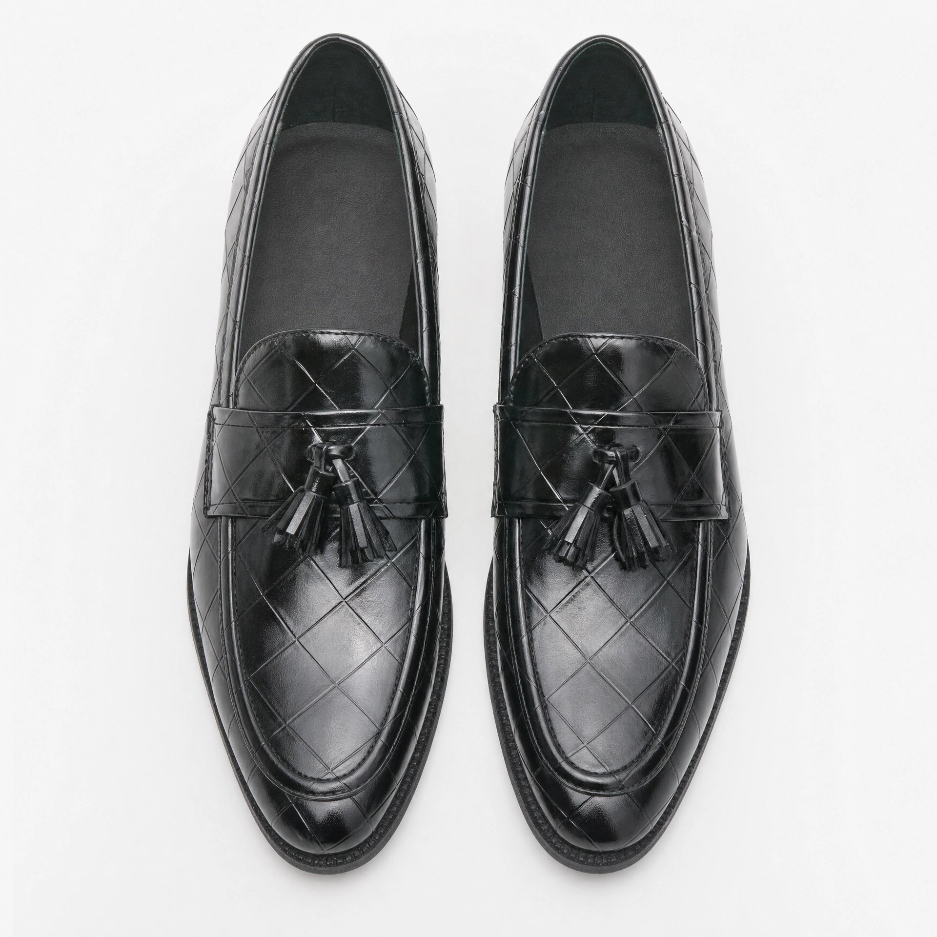 Croco Tassel Loafers Square Toe