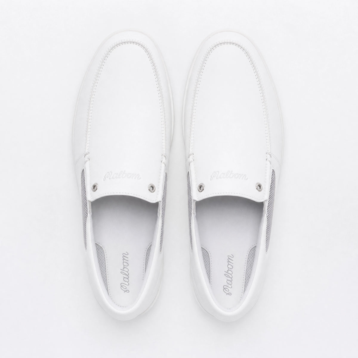 White Leather Horsebit Tassel Loafers