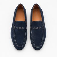 Navy Suede Chunky Loafers