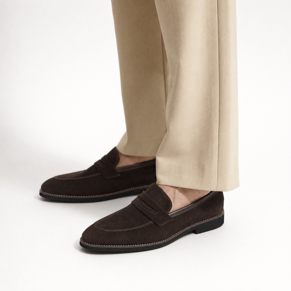 Gentry Morris Dark Brown Penny Loafers Mens