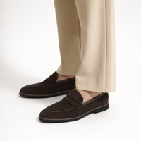 Gentry Morris Dark Brown Penny Loafers Mens