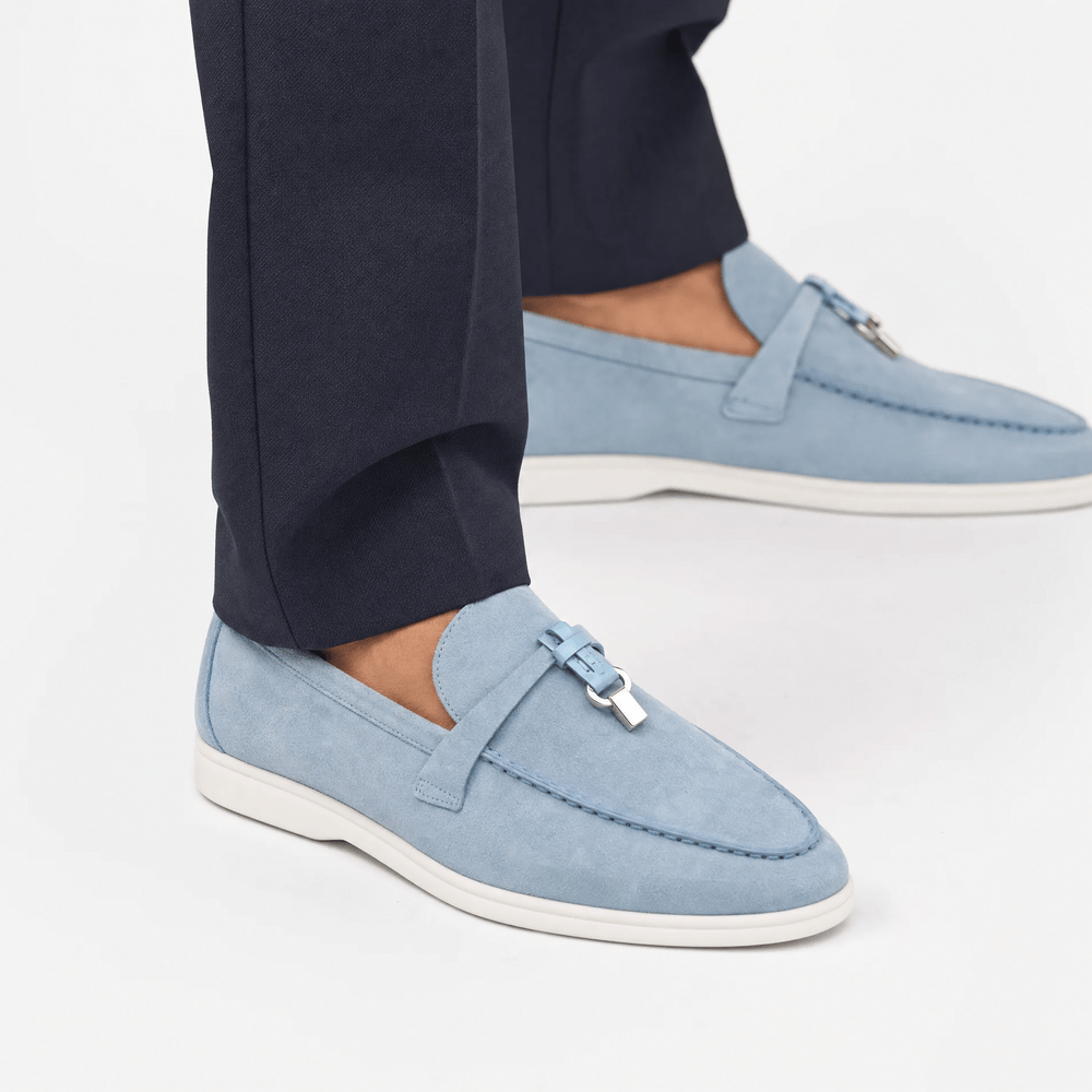 Metallic Suede Tassel Loafers