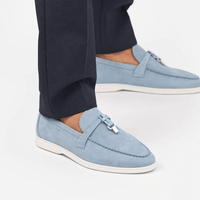 Metallic Suede Tassel Loafers