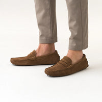 Gentry Morris Brown Suede Mens Loafers Smart