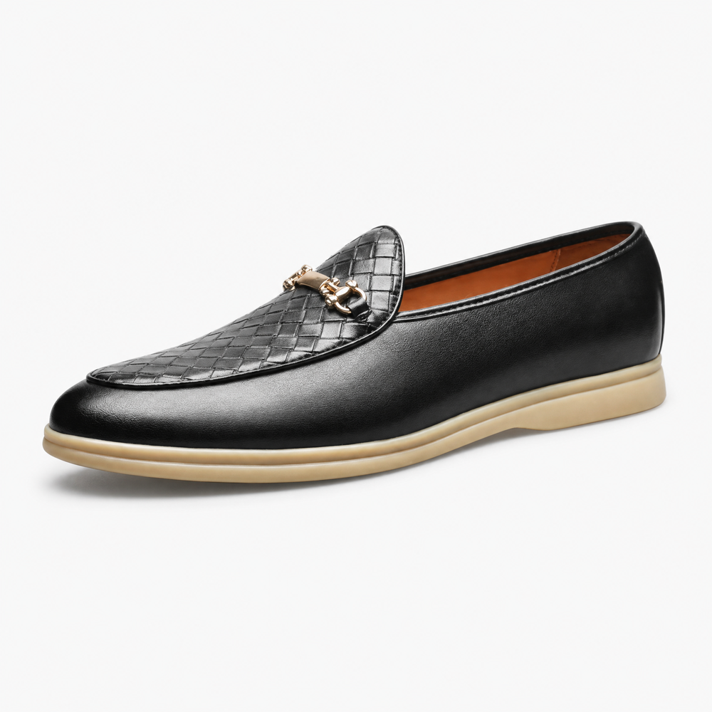 Black Patent Horsebit Trim Loafers