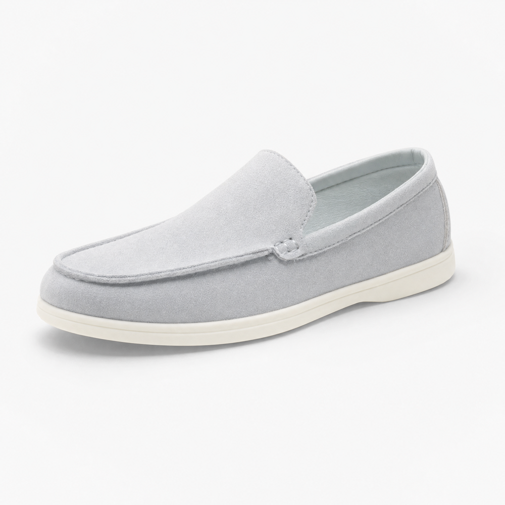 Light Blue Suede Loafers