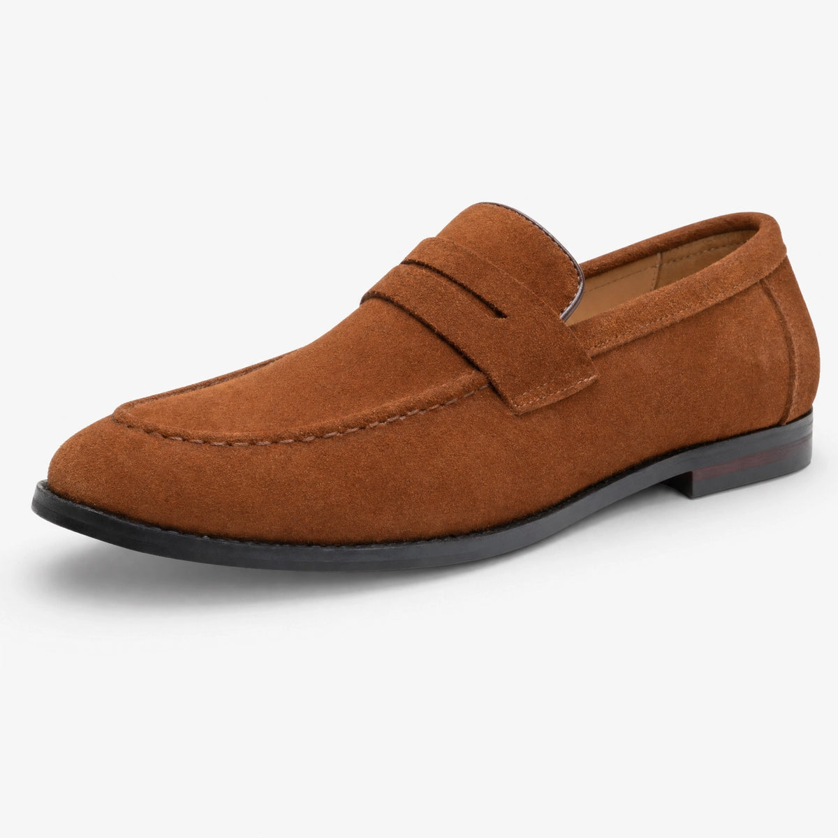 Brown Suede Penny Band Loafers