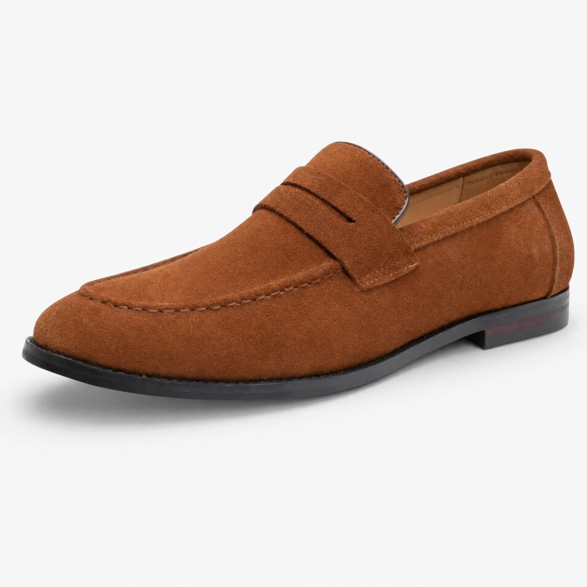 Brown Suede Penny Band Loafers