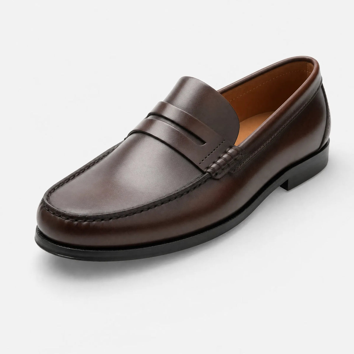 Gentry Morris Dark Brown / 39 Brown Penny Loafers Leather Look