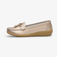 Gold Tassel Buckle Loafers