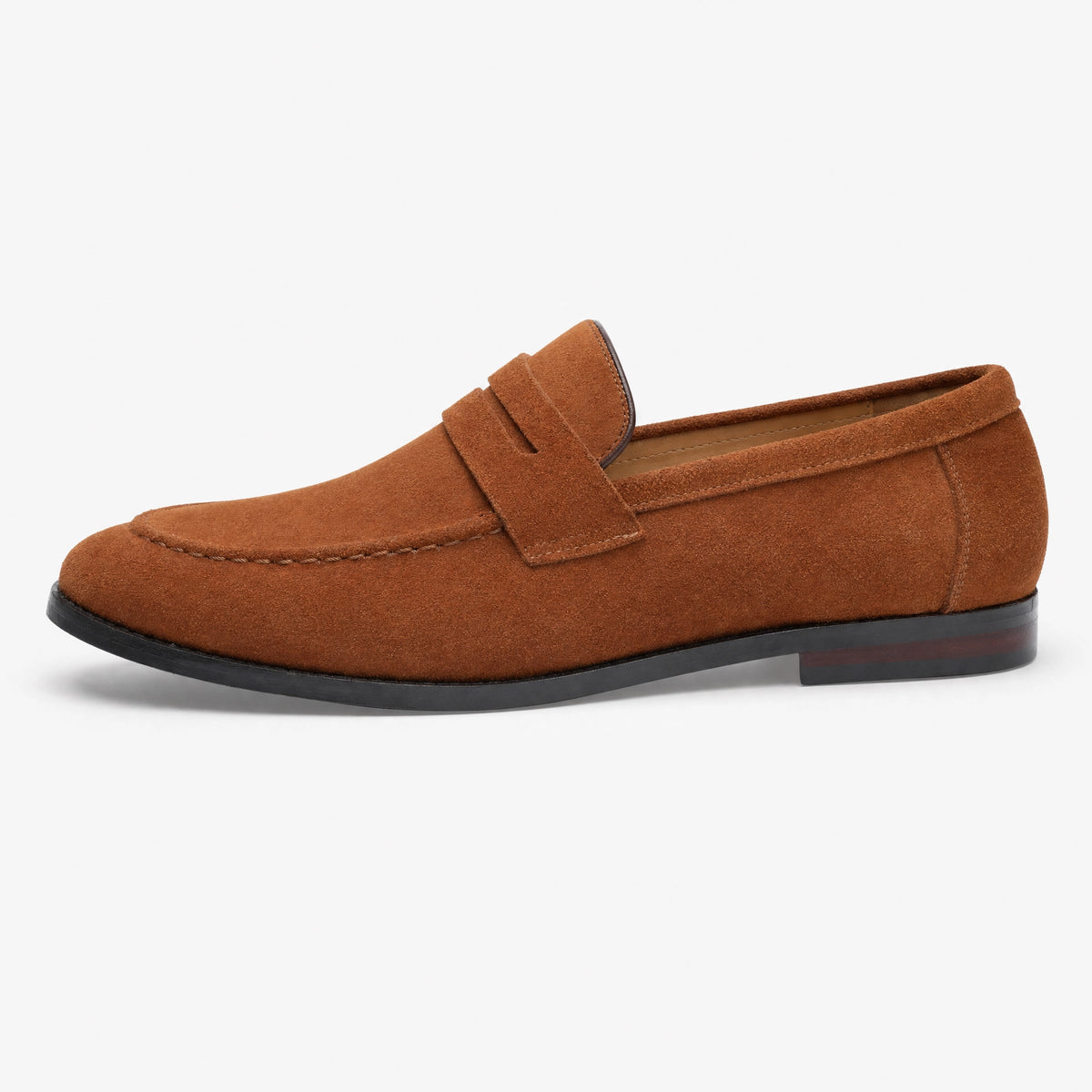 Brown Suede Penny Band Loafers