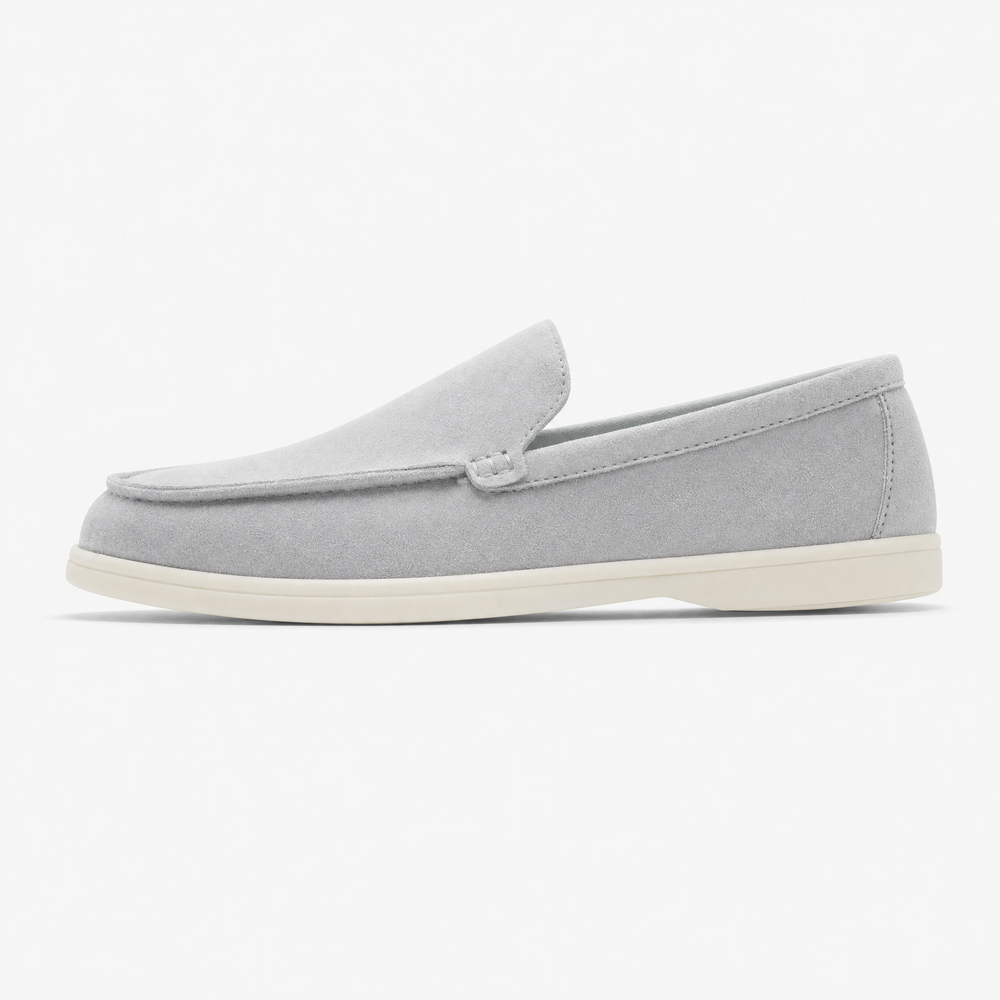 Light Blue Suede Loafers