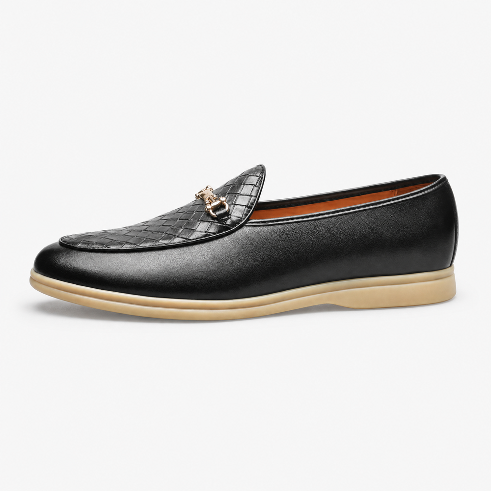 Black Patent Horsebit Trim Loafers
