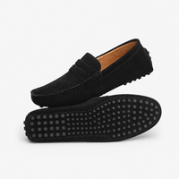 Black Penny Suede Loafers