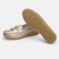 Gold Tassel Buckle Loafers