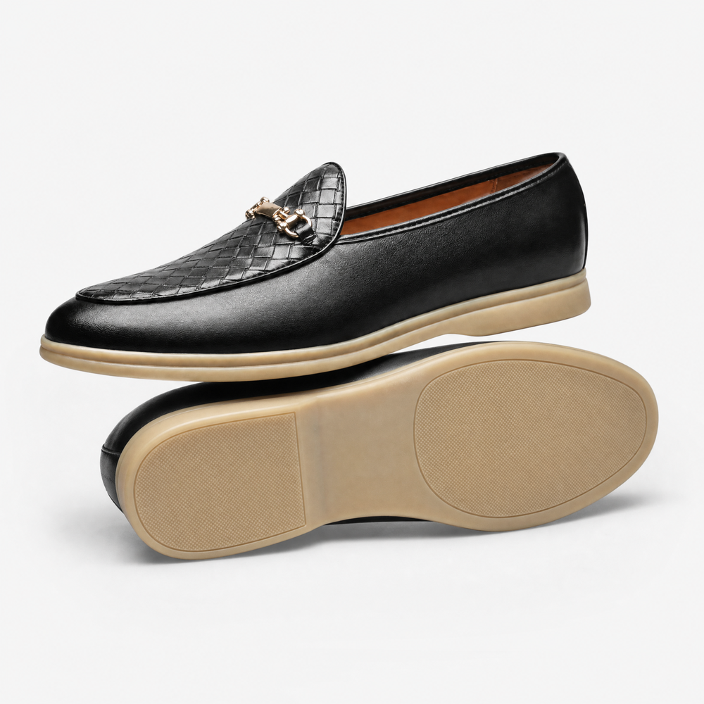 Black Patent Horsebit Trim Loafers