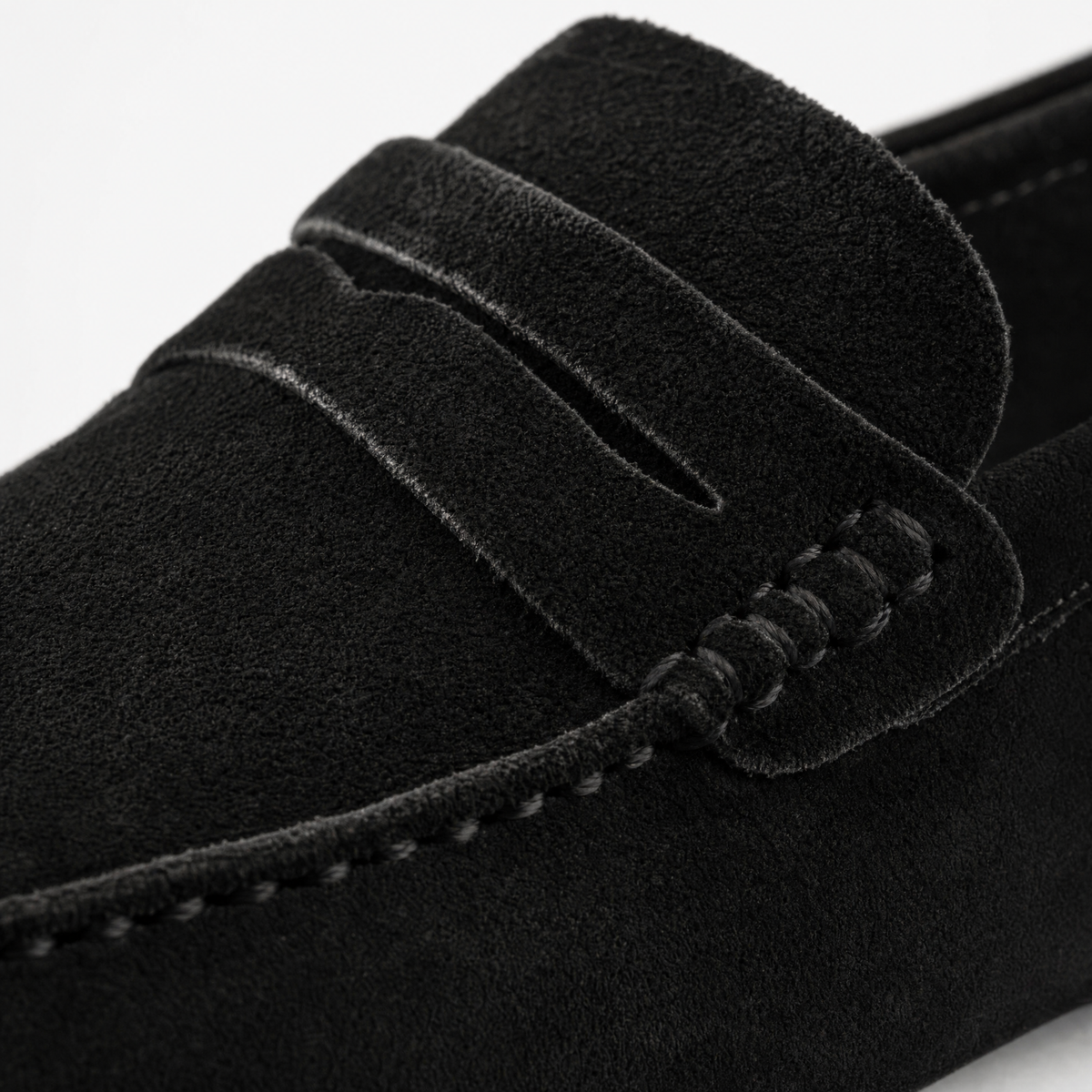 Black Penny Suede Loafers