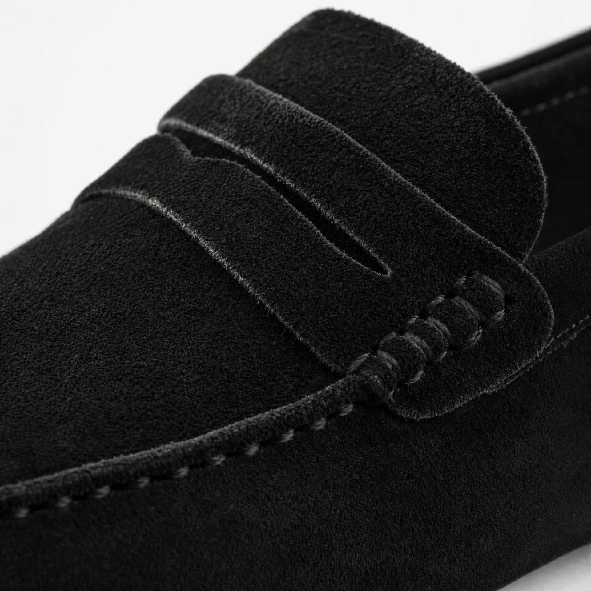 Black Penny Suede Loafers