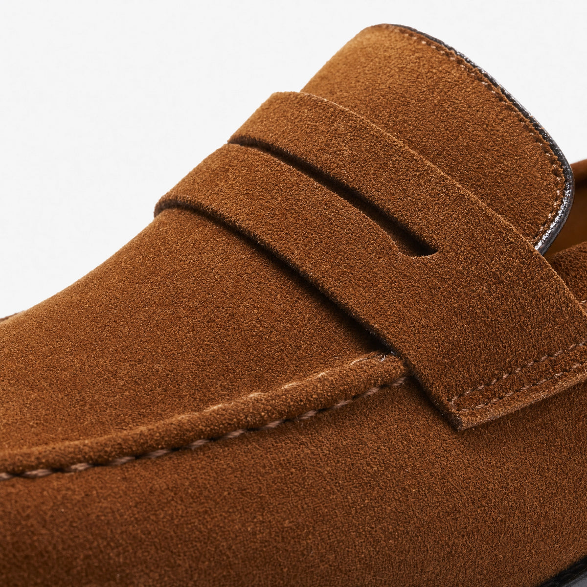 Brown Suede Penny Band Loafers