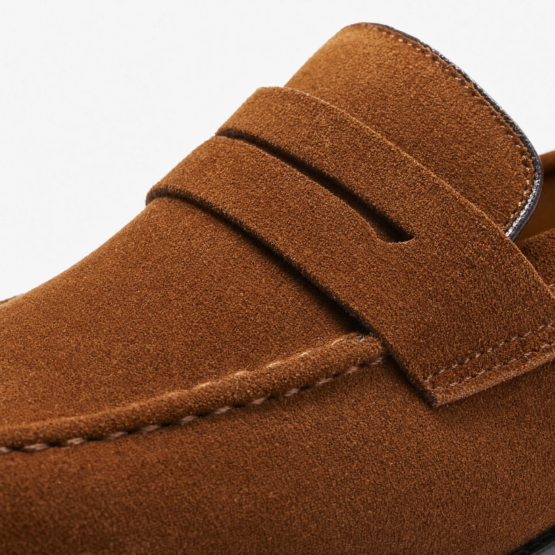 Brown Suede Penny Band Loafers