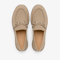 Gentry Morris Suede Platform Loafers Chain Strap