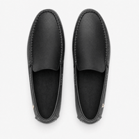 Gentry Morris Black Boat Leather Loafers
