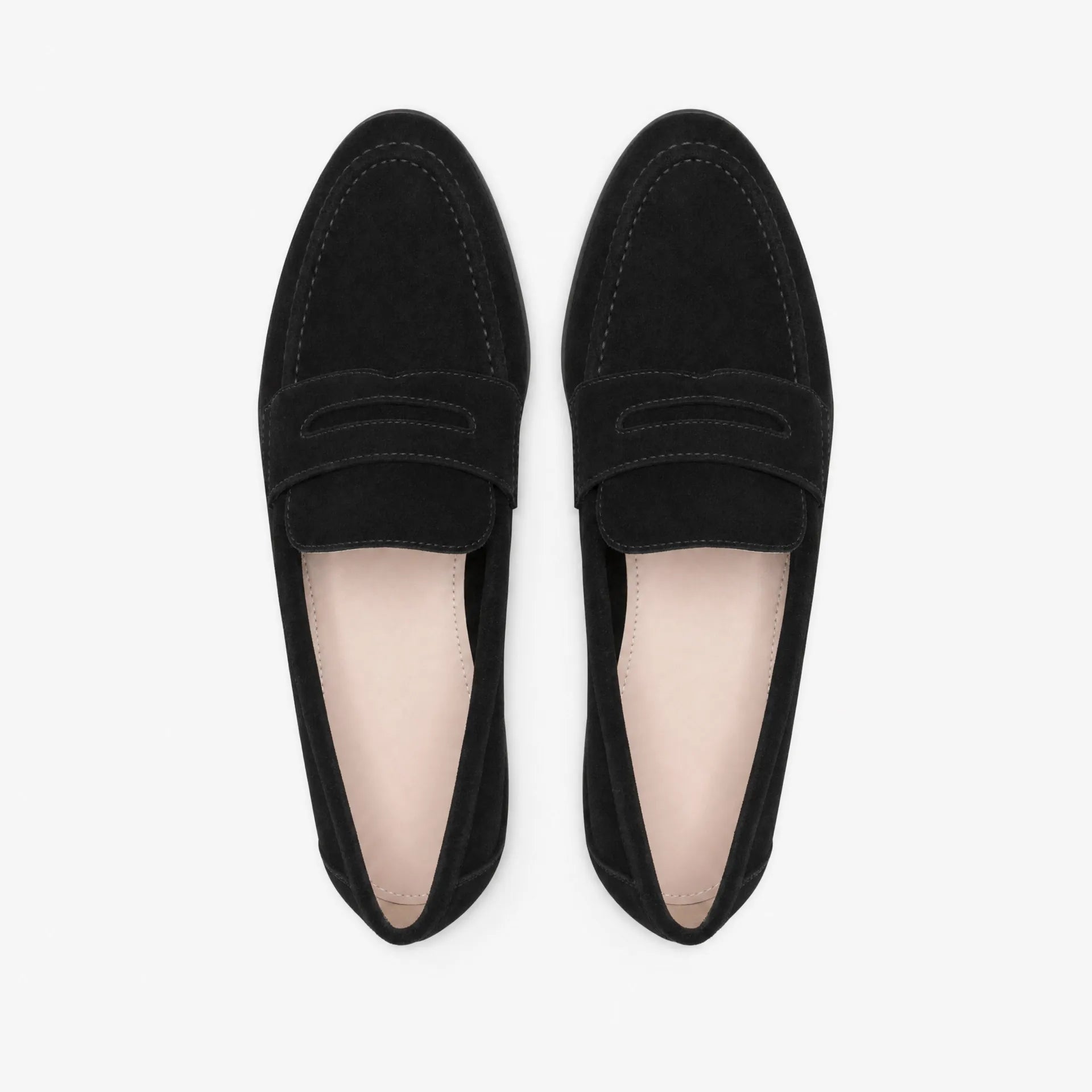 Gentry Morris Black Heeled Suede Loafers