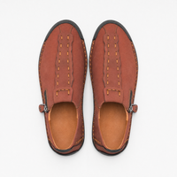 Burgundy Zip Stitch Loafers