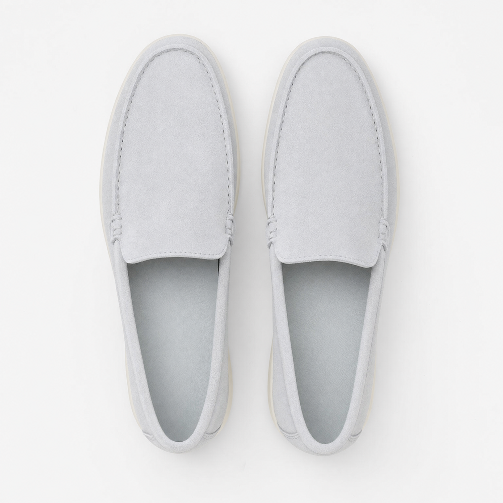 Light Blue Suede Loafers