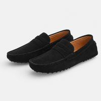 Black Penny Suede Loafers