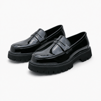 Gentry Morris Patent Platform Loafers Formal Style